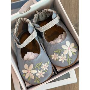 Robeez Pretty in Blue Soft Sole (Twilight Blue) Girl's Shoes NWT 12-18M